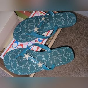 Coach flip flops size 9 used condition